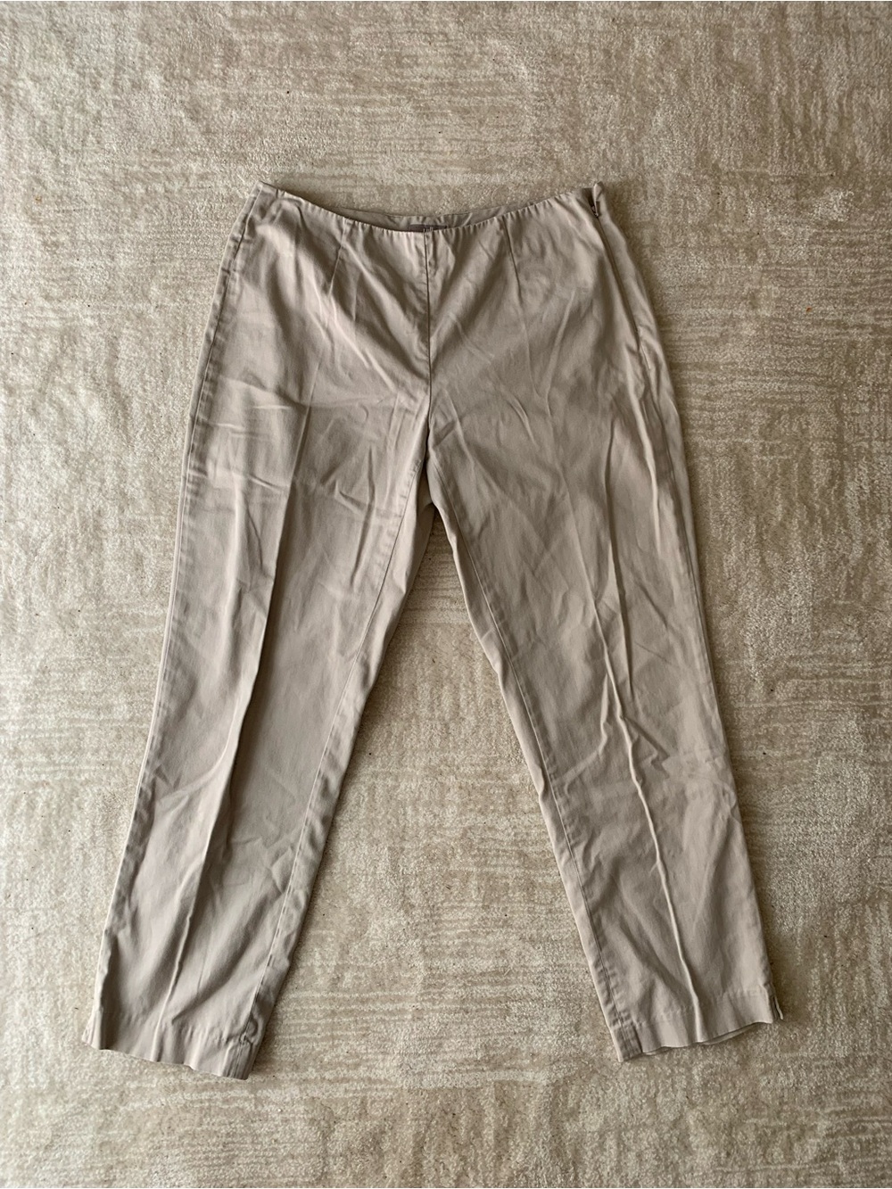 Beige J.Jill Pull On Lightweight Trousers
